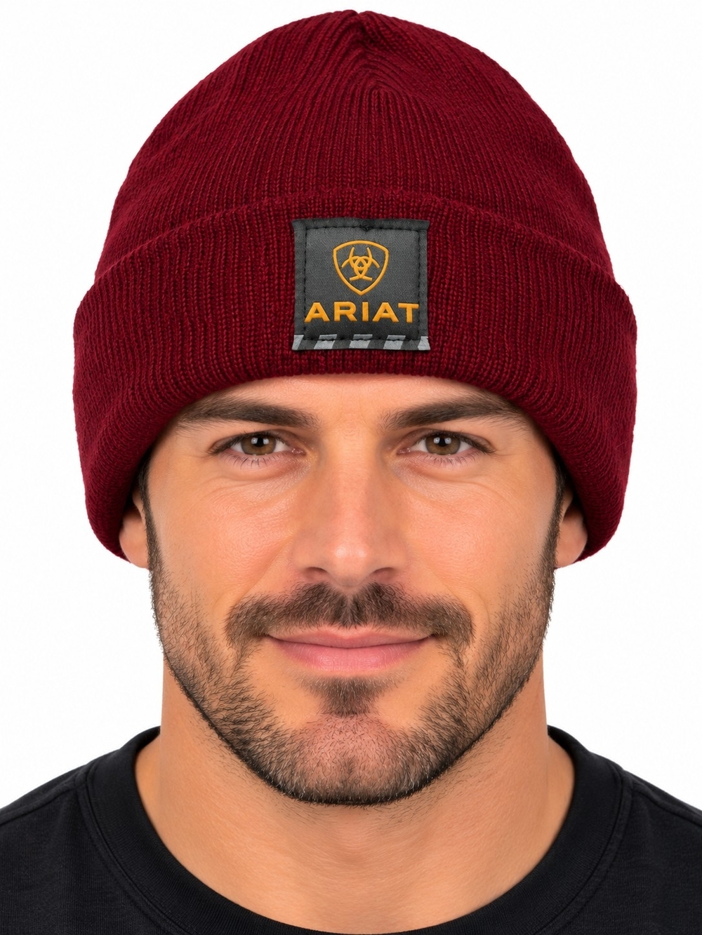 Ariat Men's Rebar Watch Cap - Ribbed Beanie - Burgundy SIZE OS NWT